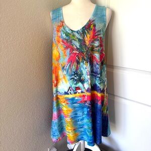 Leoma Lovegrove Sunset Tropical Tank Dress
